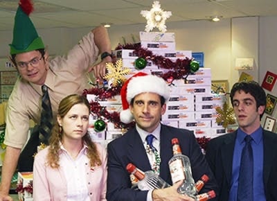 photo of the office christmas party actors