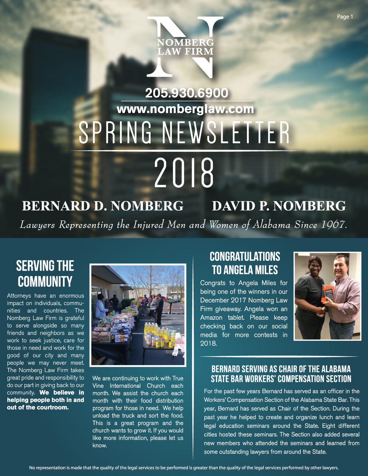 newsletter spring 2018 1