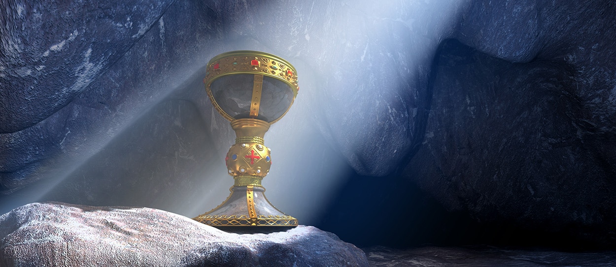 photo of a holy grail in a cave